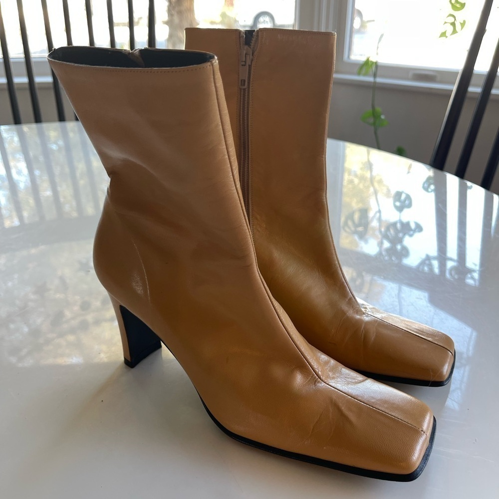 Y2K Coup Detat Leather Square Toe Heel - 8.5
